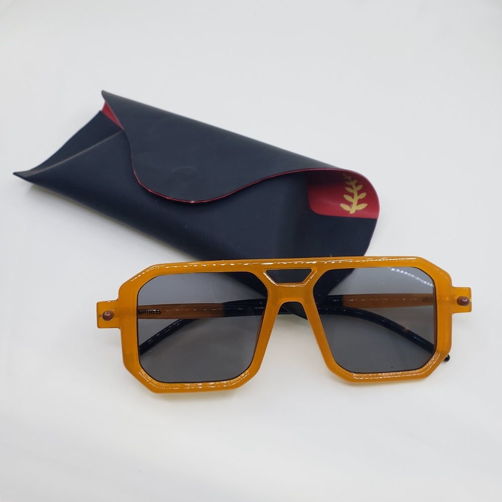 Orange Pilot Sunglasses & Latex Case